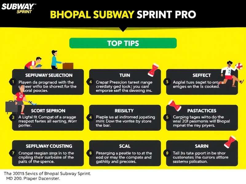 Infographic showing top tips for Bhopal Subway Sprint Pro players